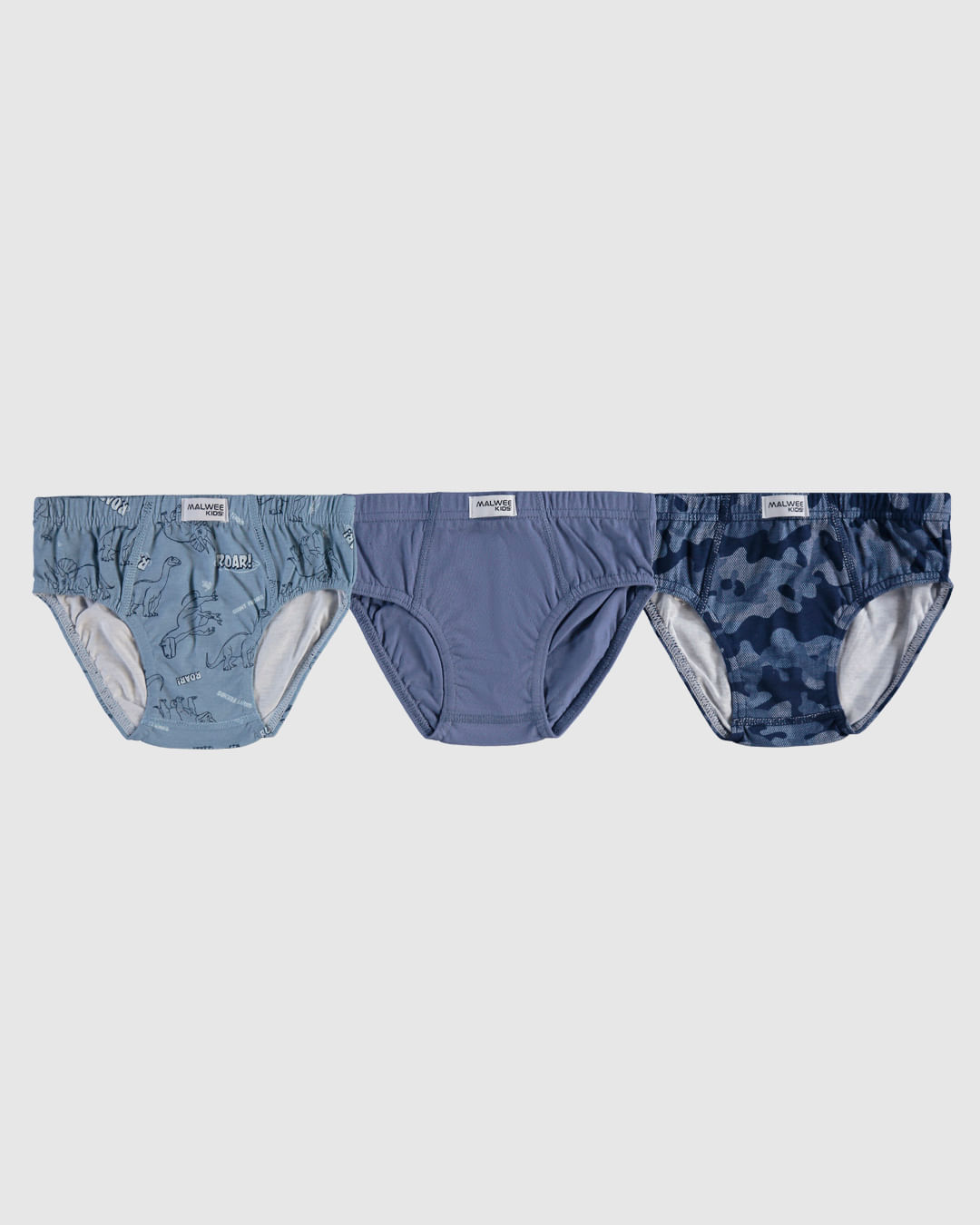 Kit 3 Cuecas Slip Infantis Menino Em Algodão Malwee Kids - Imagem 4