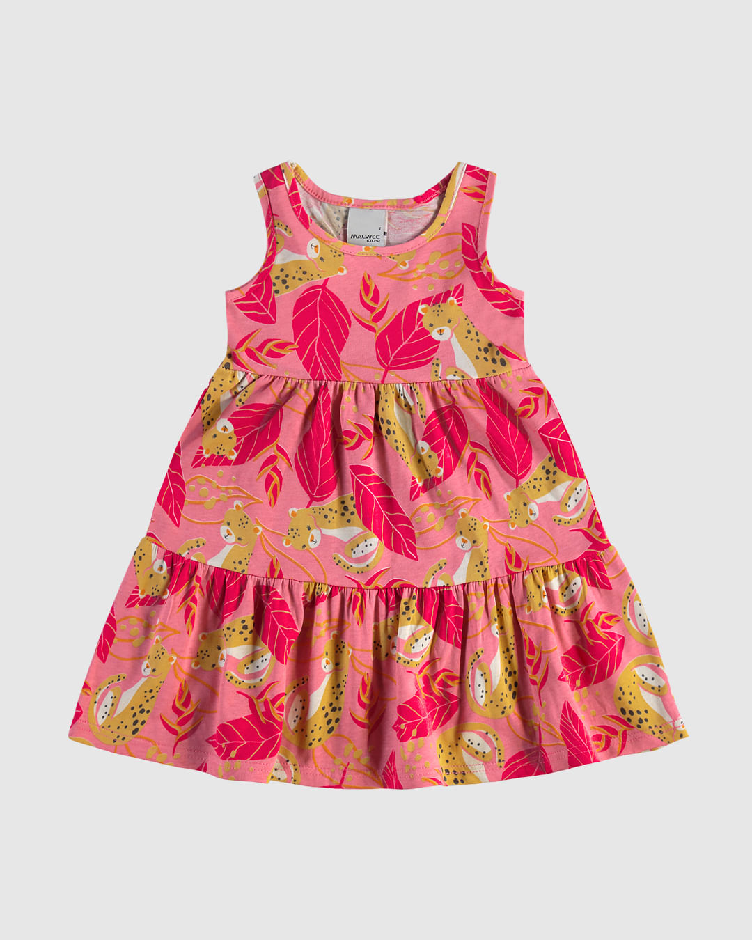 Vestido Infantil Marias Estampa Onças Em Algodão Malwee Kids - Imagem 10