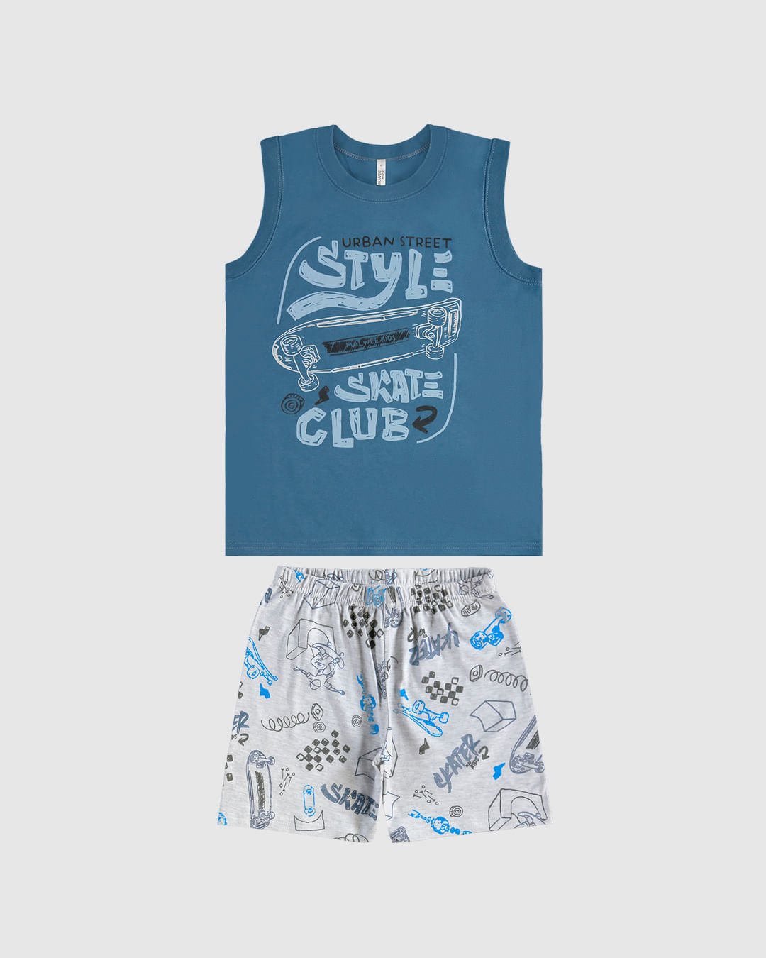 Pijama Infantil Menino Urban Street Style Skate Club Em Algodão Malwee Kids - Imagem 14