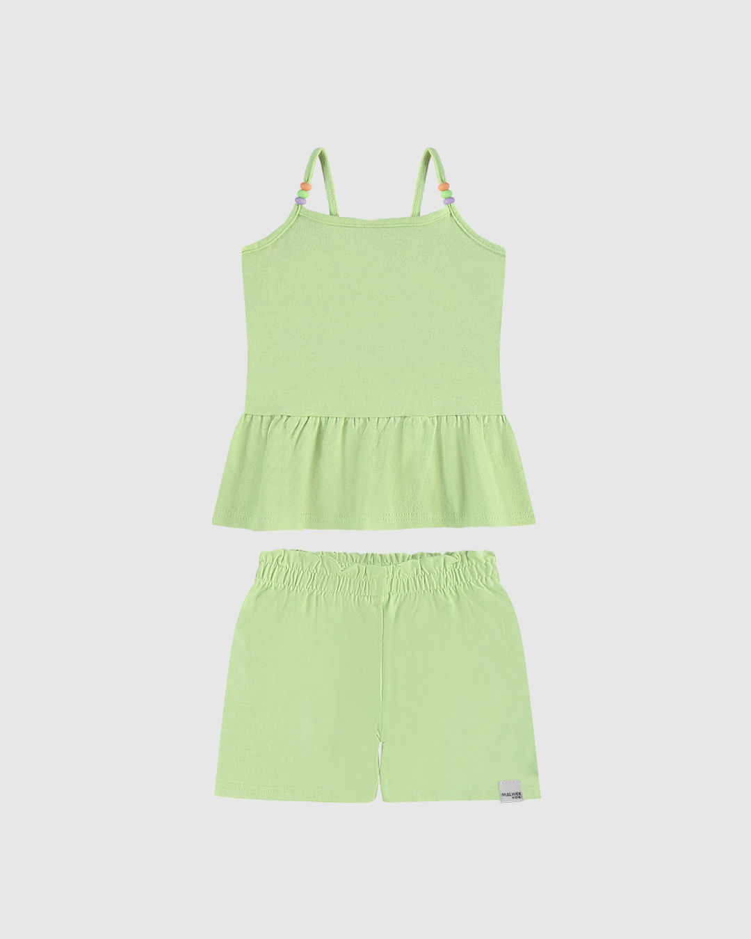 Conjunto Infantil Menina Blusa Peplum Alça Com Miçangas Malha Linho Malwee Kids - Imagem 8