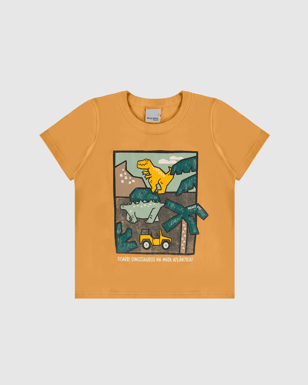 Camiseta Infantil Menino Dinossauros Na Mata Atlântica Em Algodão Malwee Kids - Imagem 10
