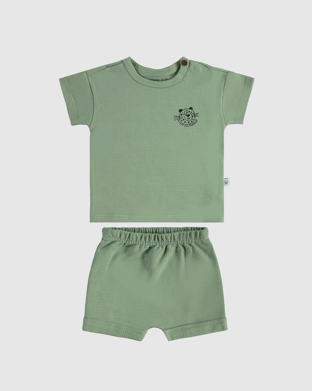 Conjunto Infantil Menino Camiseta Abertura Ombro Em Malha Textura Malwee Kids - Imagem 4