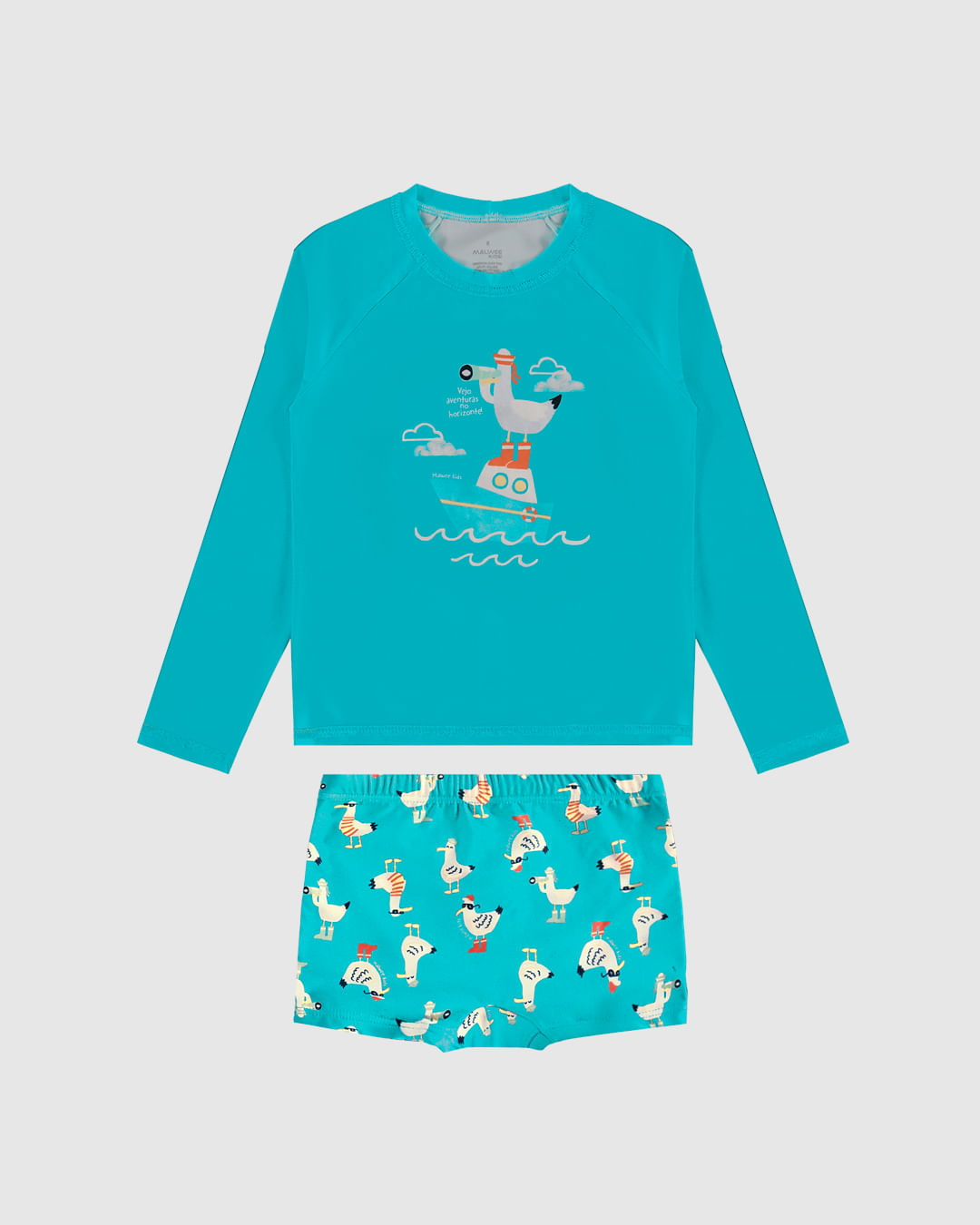 Conjunto Infantil Menino Aventuras No Horizonte! Em Malha UV50+ Malwee Kids - Imagem 2