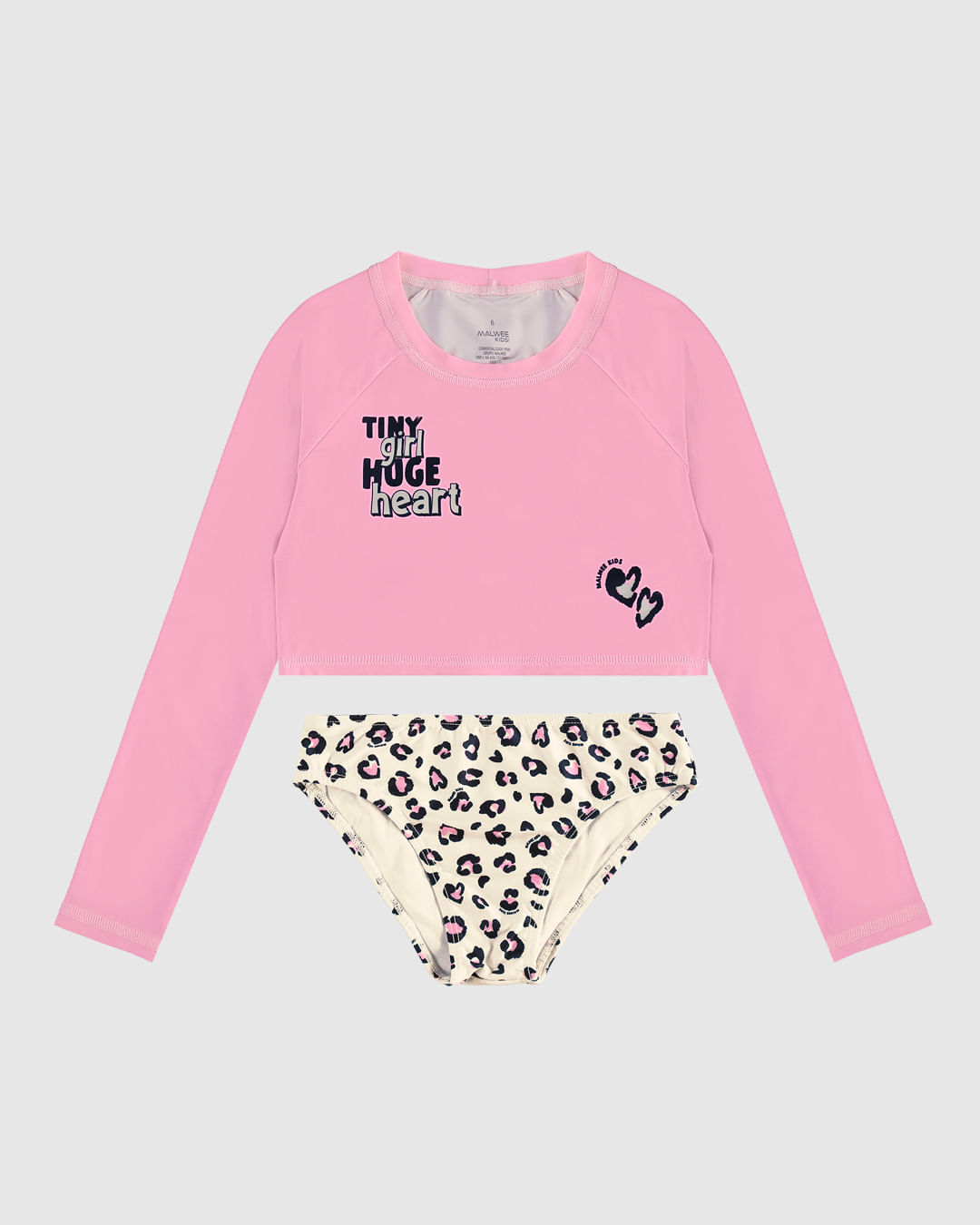 Conjunto Infantil Menina Blusa Praia + Calcinha Em Malha UV50+ Malwee Kids - Imagem 2