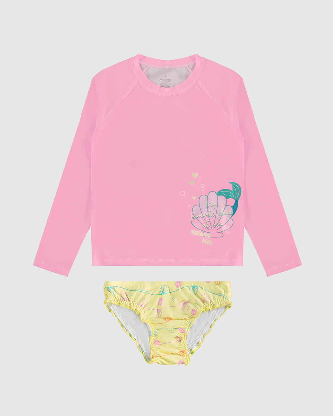 Conjunto Infantil Menina My Favorite Place At Sea Em Malha UV50+ Malwee Kids - Imagem 12