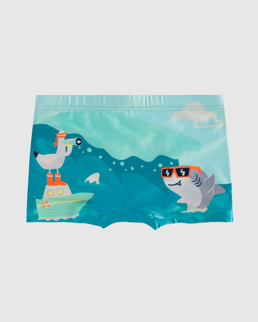 Sunga Boxer Infantil Menino Cadarço Interno Em Malha UV50+ Malwee Kids - Imagem 10