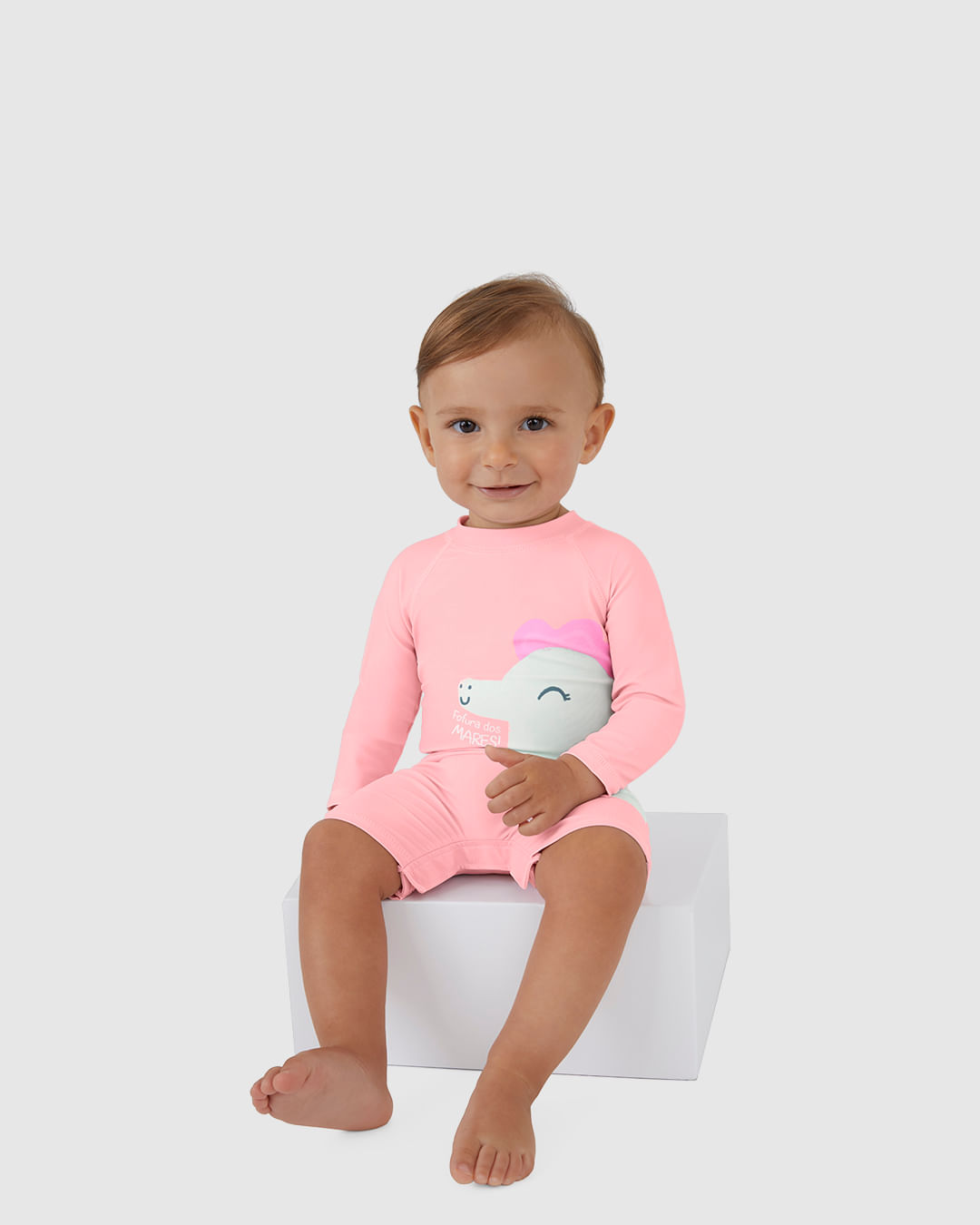 Macacão Praia Infantil Unissex Manga Longa Em Malha UV50+ Malwee Kids - Imagem 6
