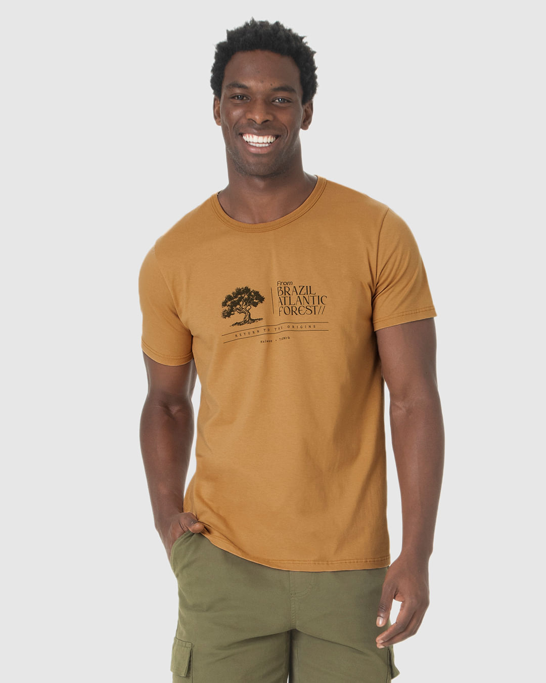 Camiseta Masculina Estampa Frontal Manga Curta Em Algodão - Imagem 21