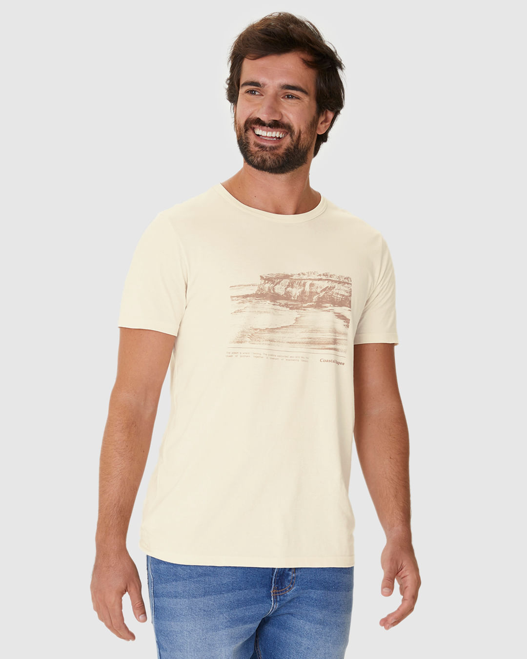 Camiseta Masculina Decote Redondo Coastal Shapes Em Algodão - Imagem 6