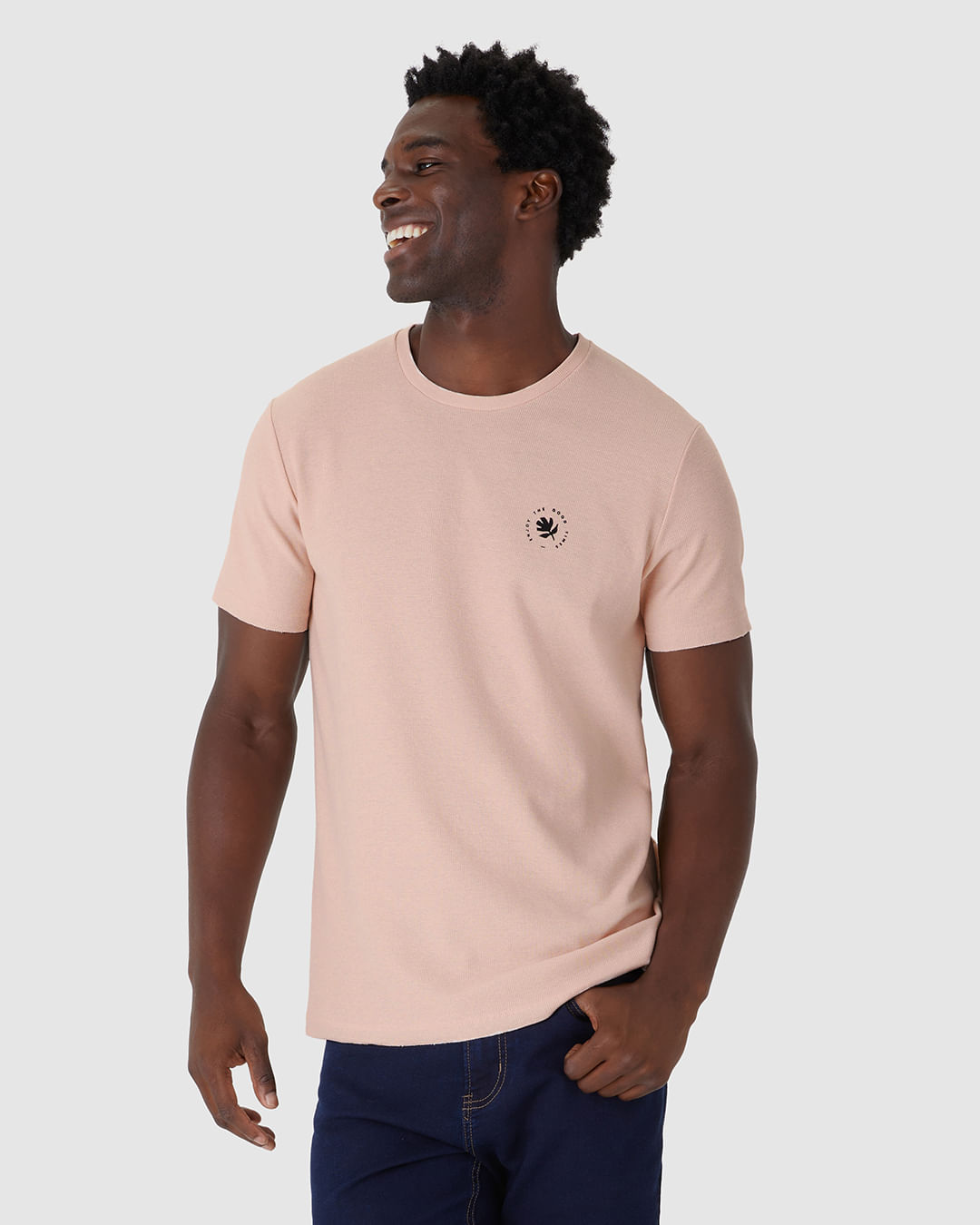 Camiseta Masculina Estampa Com Puff Em Malha Texturizada - Imagem 16