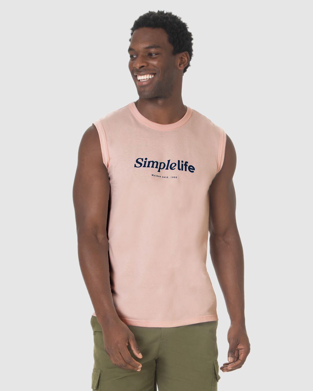 Regata Masculina Regular Simple Life Em Algodão - Imagem 16