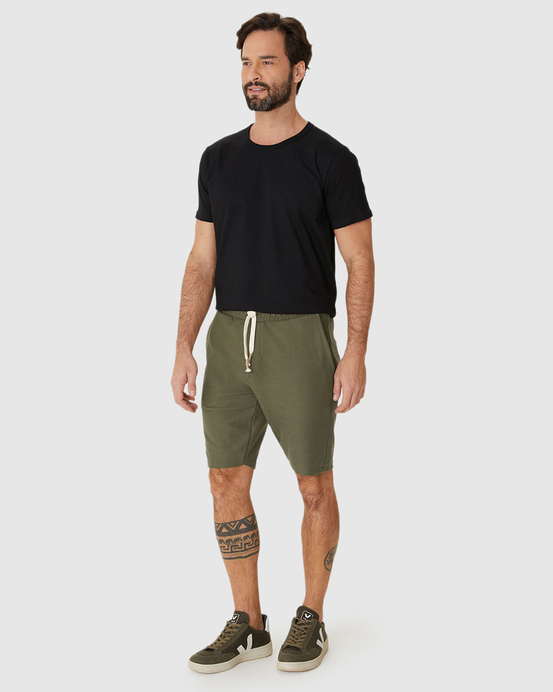 Bermuda Masculina Comfort Bolso Funcional Em Moletom Sarjado - Imagem 2