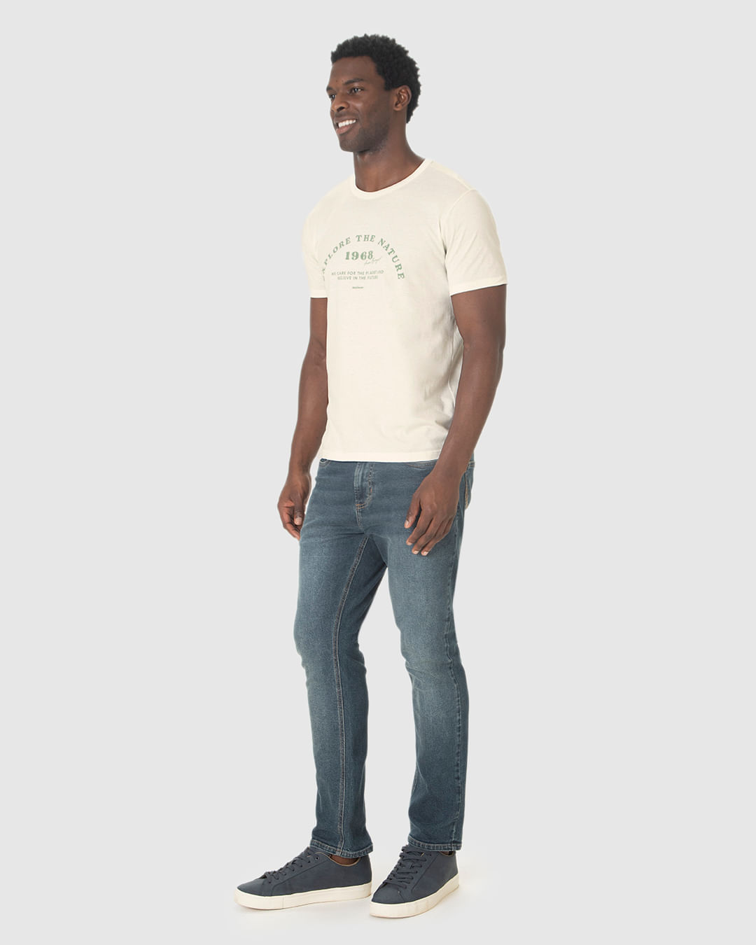 Camiseta Masculina Manga Curta Explore The Nature 1968 Em Algodão - Imagem 22