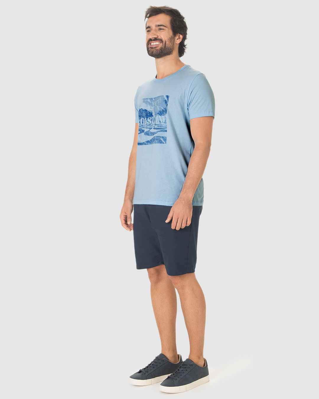 Camiseta Masculina Estampa Ilustrativa Coastline Em Algodão - Imagem 22