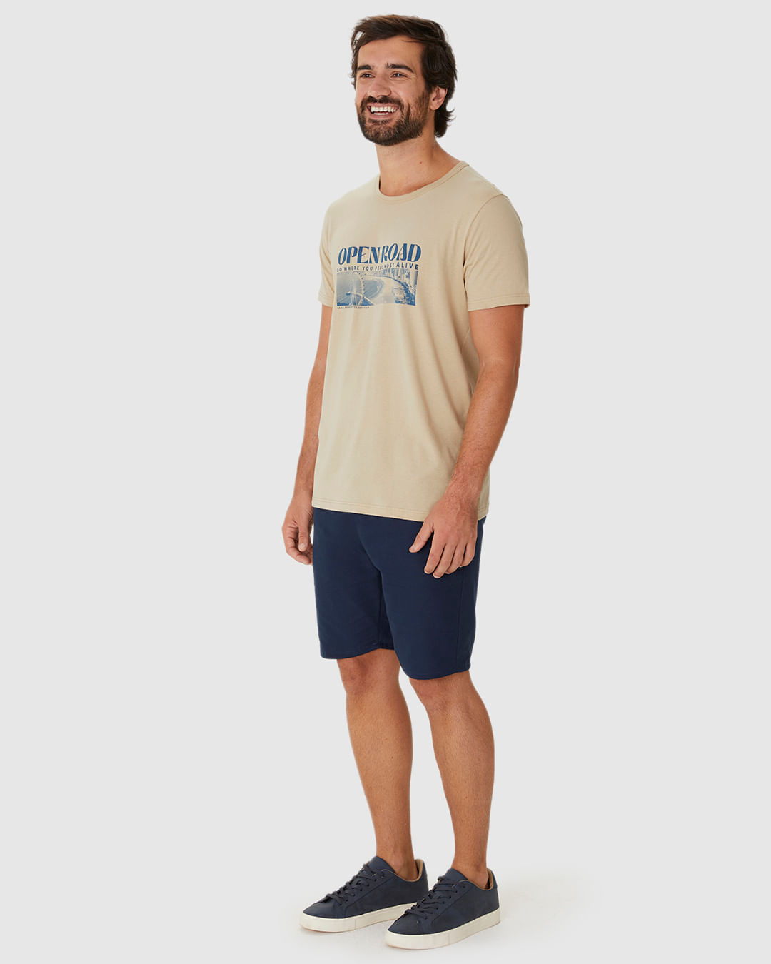 Camiseta Masculina Open Road Go Where You Feel Most Alive Em Algodão - Imagem 2