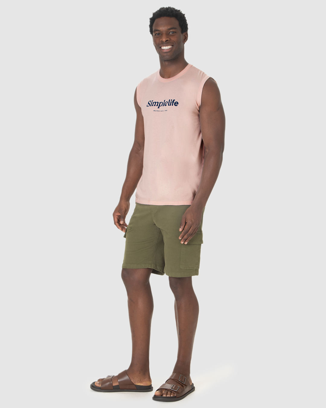 Regata Masculina Regular Simple Life Em Algodão - Imagem 17