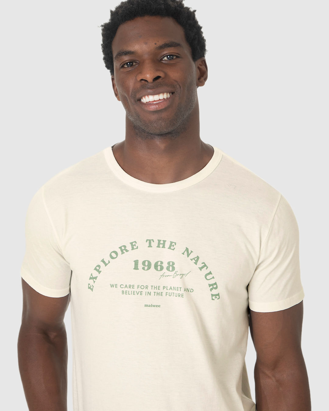 Camiseta Masculina Manga Curta Explore The Nature 1968 Em Algodão - Imagem 8