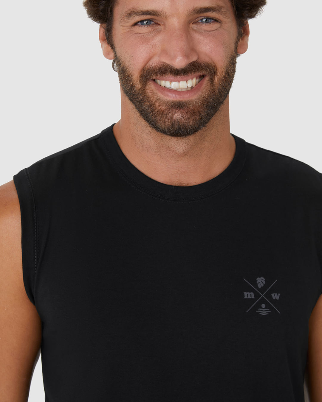 Regata Masculina Regular Estampa Peitoral Em Algodão - Imagem 3