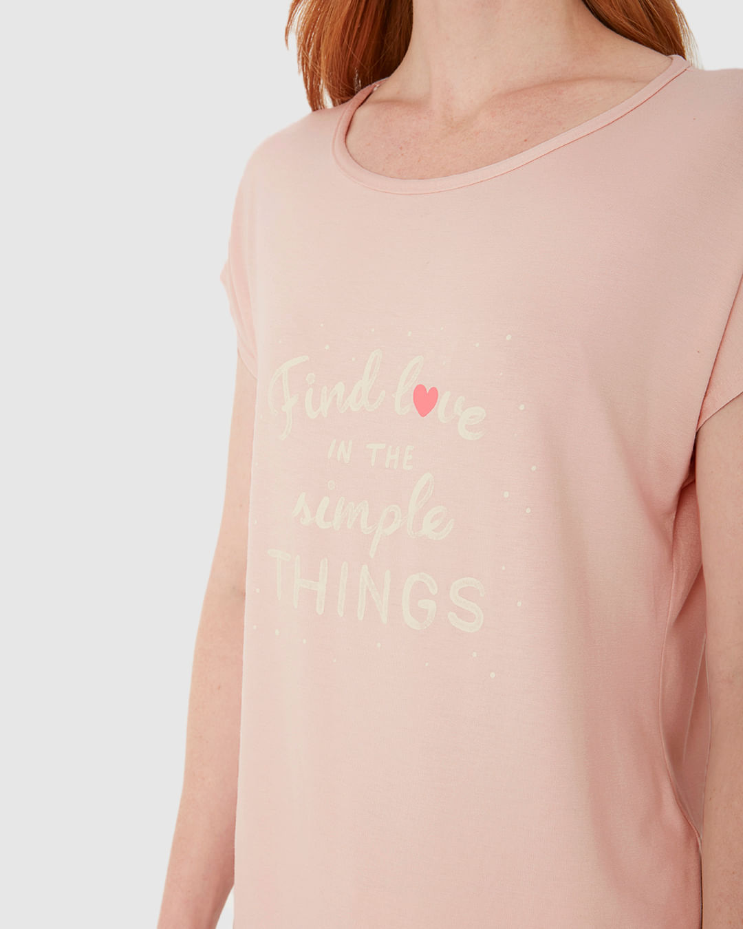 Pijama Longo Feminino Find Love In The Simple Things Em Viscose Stretch - Imagem 13