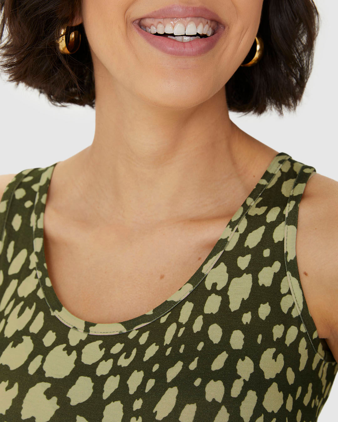 Regata Feminina Estampa Animal Print Decote U Em Viscose Stretch - Imagem 8