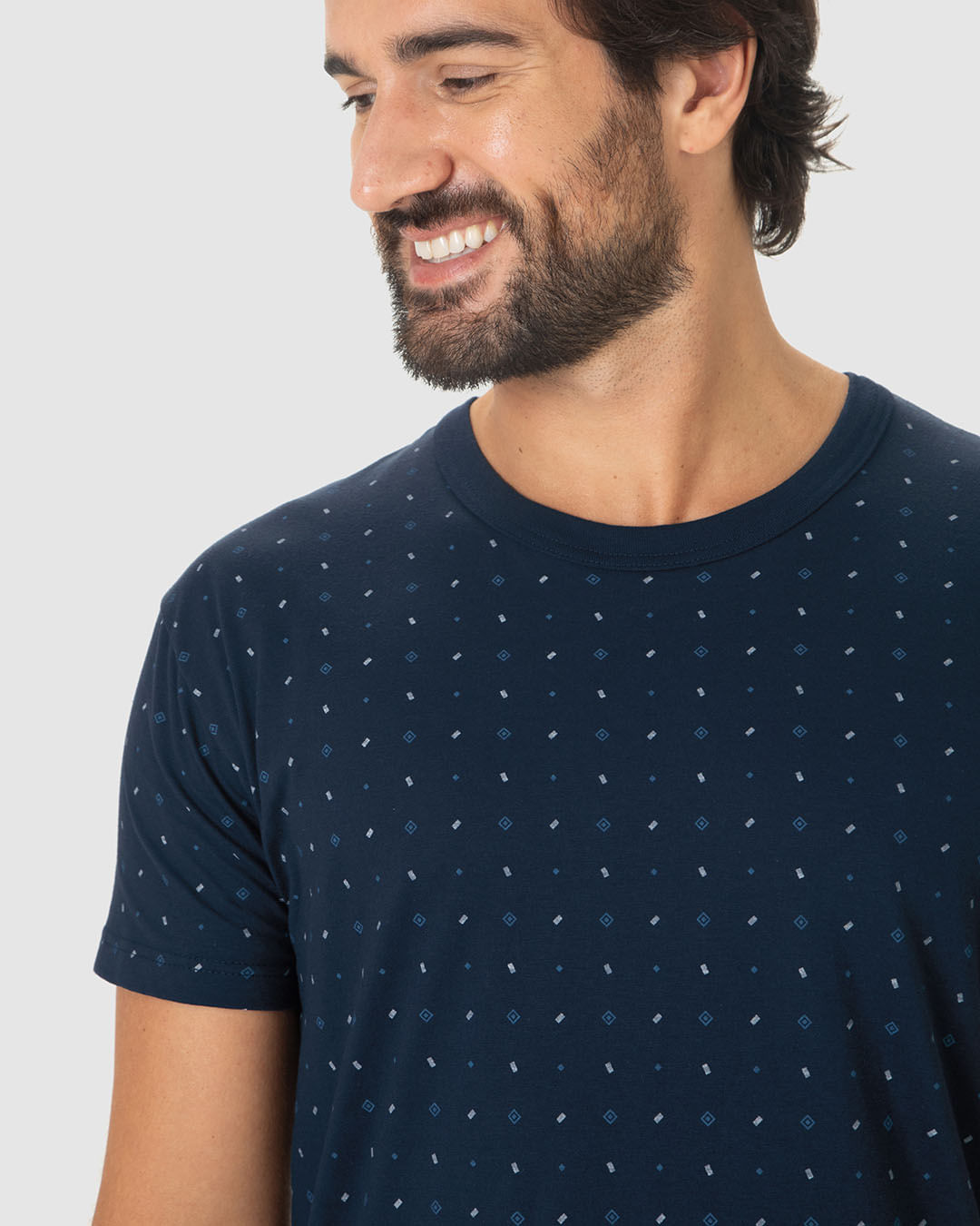 Pijama Curto Masculino Camiseta Estampada E Shorts Em Algodão - Imagem 23