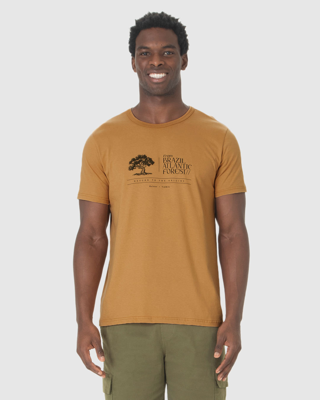 Camiseta Masculina Estampa Frontal Manga Curta Em Algodão - Imagem 14