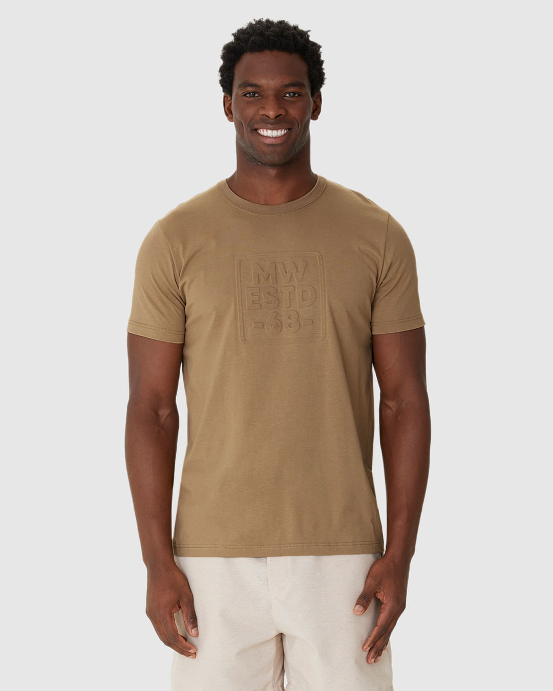 Camiseta Masculina Be Present Estampa Alto Relevo Em Algodão - Imagem 14