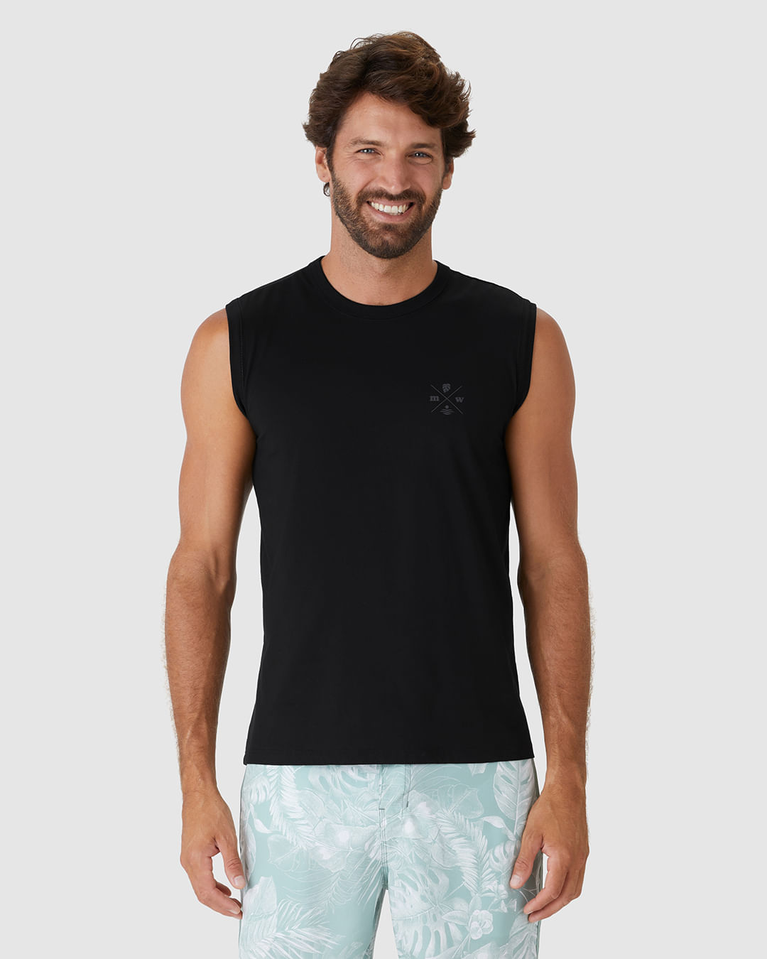 Regata Masculina Regular Estampa Peitoral Em Algodão - Imagem 14