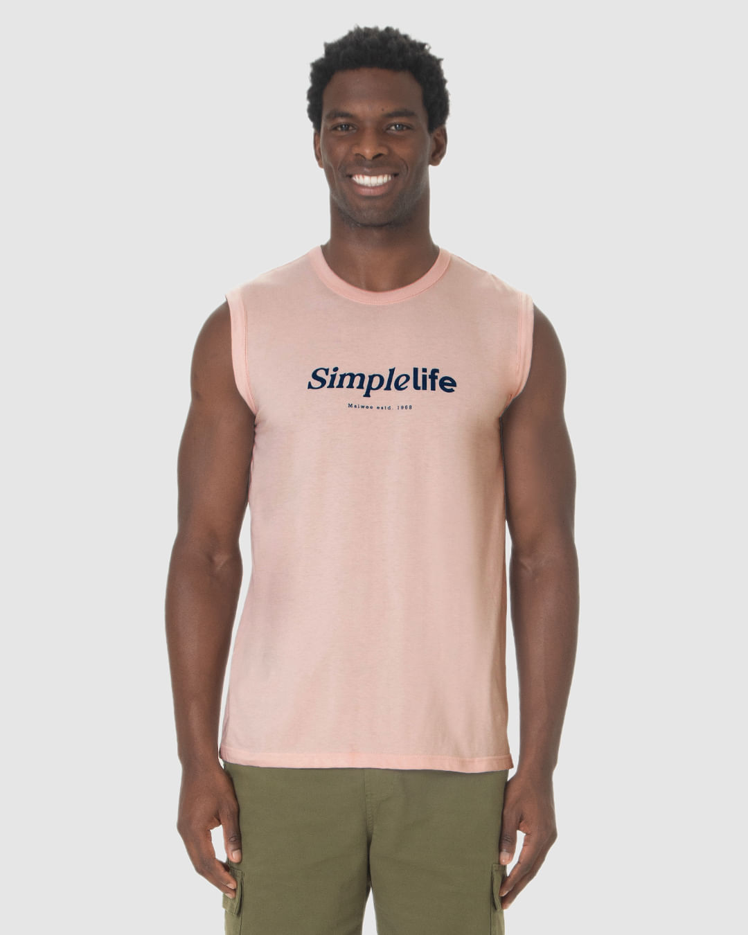 Regata Masculina Regular Simple Life Em Algodão - Imagem 4