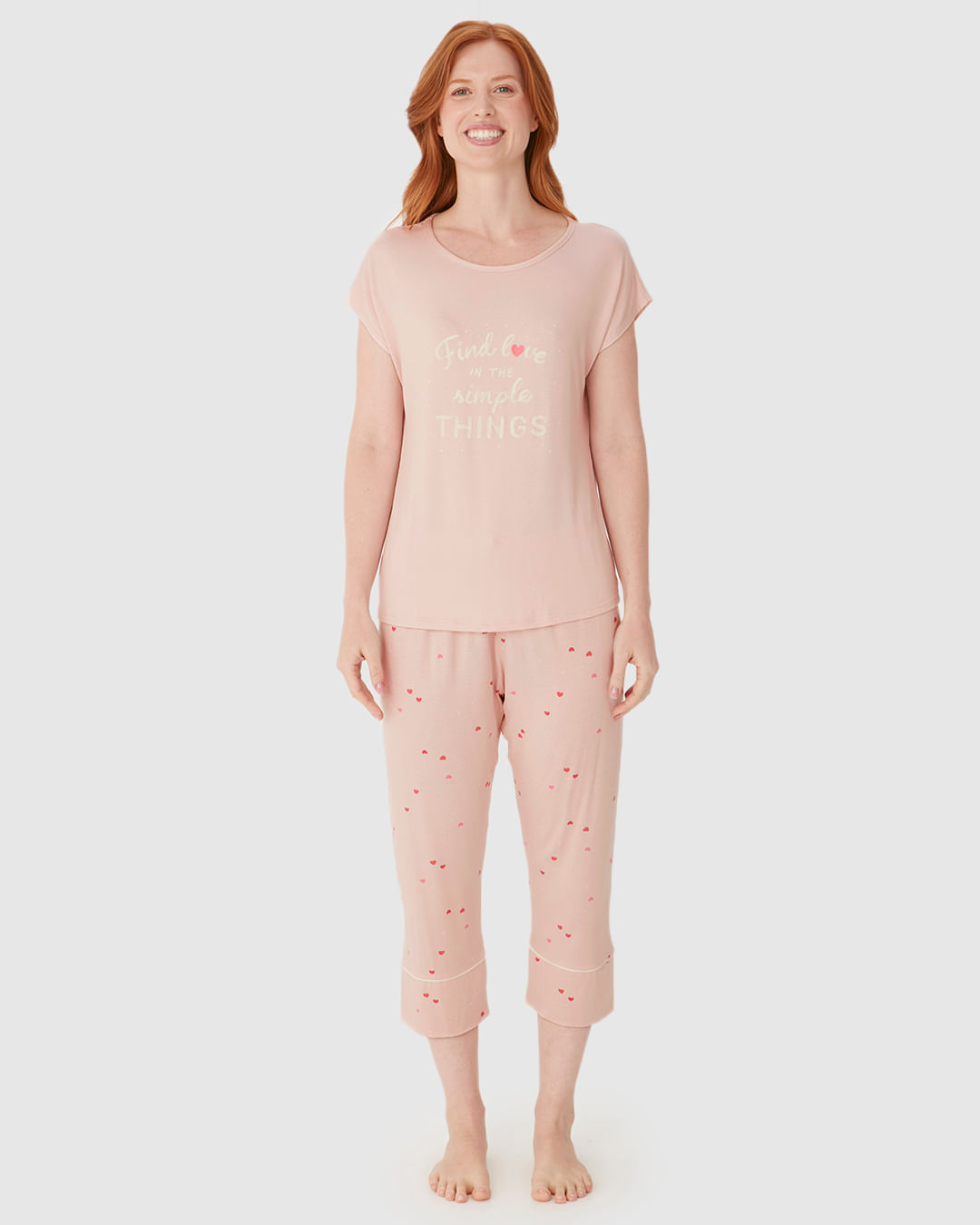 Pijama Longo Feminino Find Love In The Simple Things Em Viscose Stretch - Imagem 19