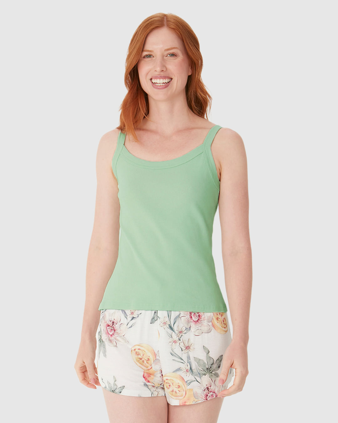 Pijama Curto Feminino Shorts Runner Estampado Em Viscose Stretch - Imagem 19