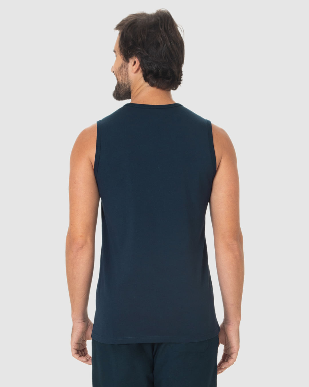 Regata Masculina Regular Estampa Frontal Em Algodão - Imagem 10