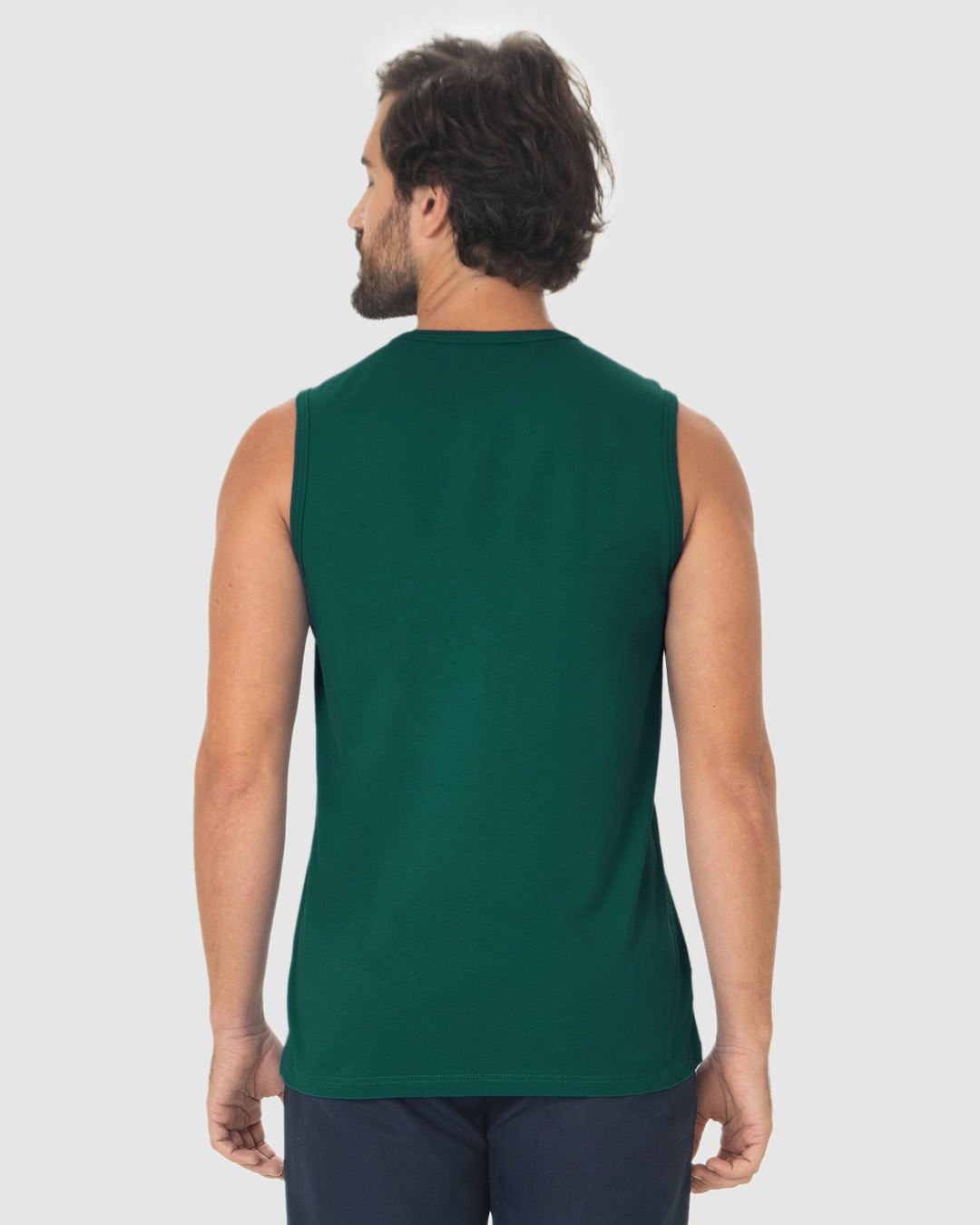 Regata Masculina Regular Estampa Frontal Em Algodão - Imagem 15