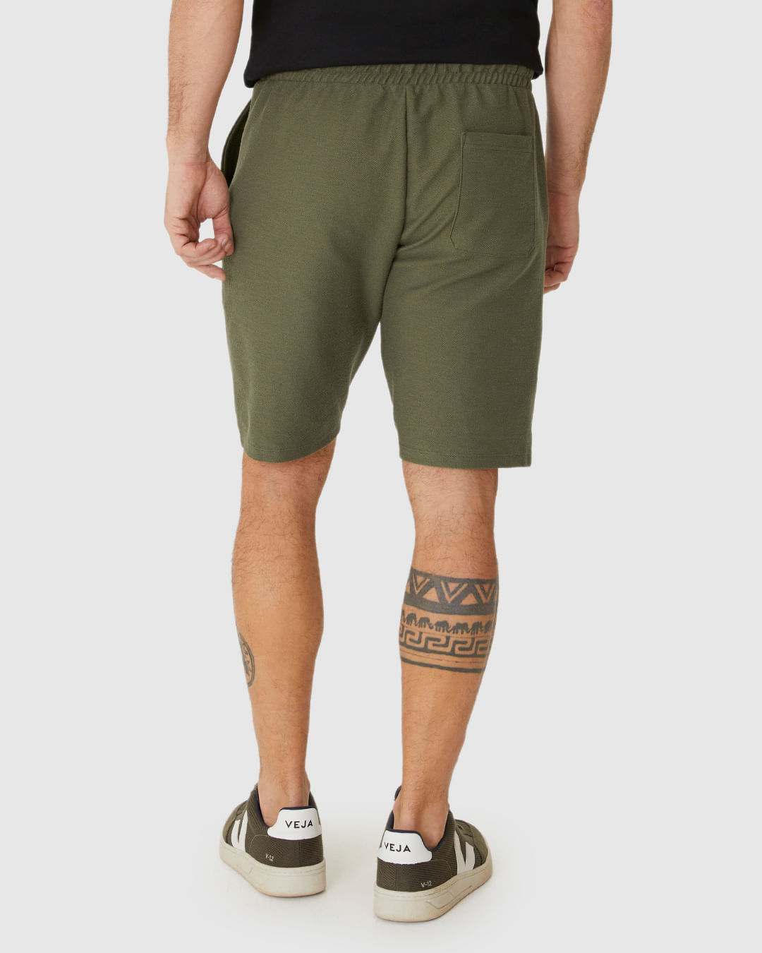 Bermuda Masculina Comfort Bolso Funcional Em Moletom Sarjado - Imagem 12