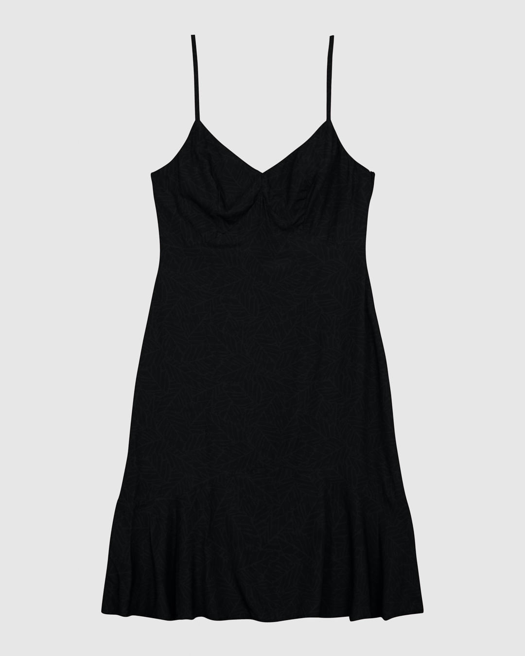 Vestido Feminino Evasê Decote V Alça Fina Em Viscose - ENFIM
