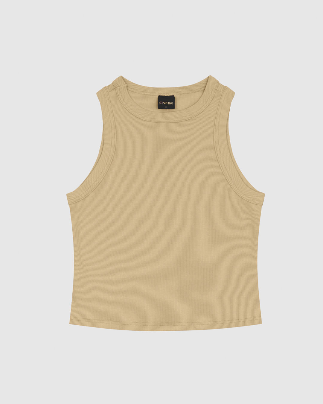 Regata Feminina Decote Halter Neck Em Ribana - ENFIM