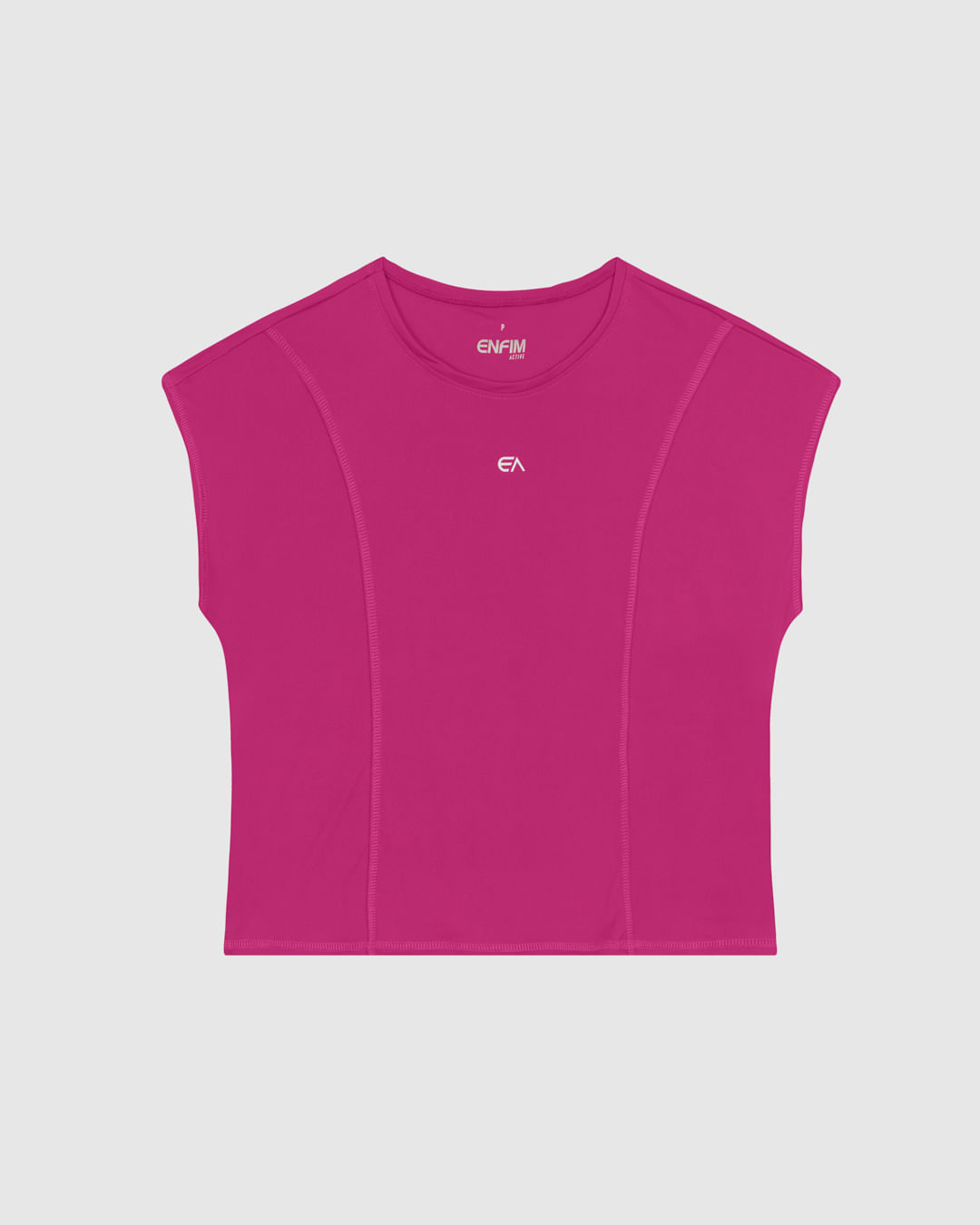 Blusa Feminina Box Recorte Frontal Em Malha Dry E Proteção UV50+ - ENFIM