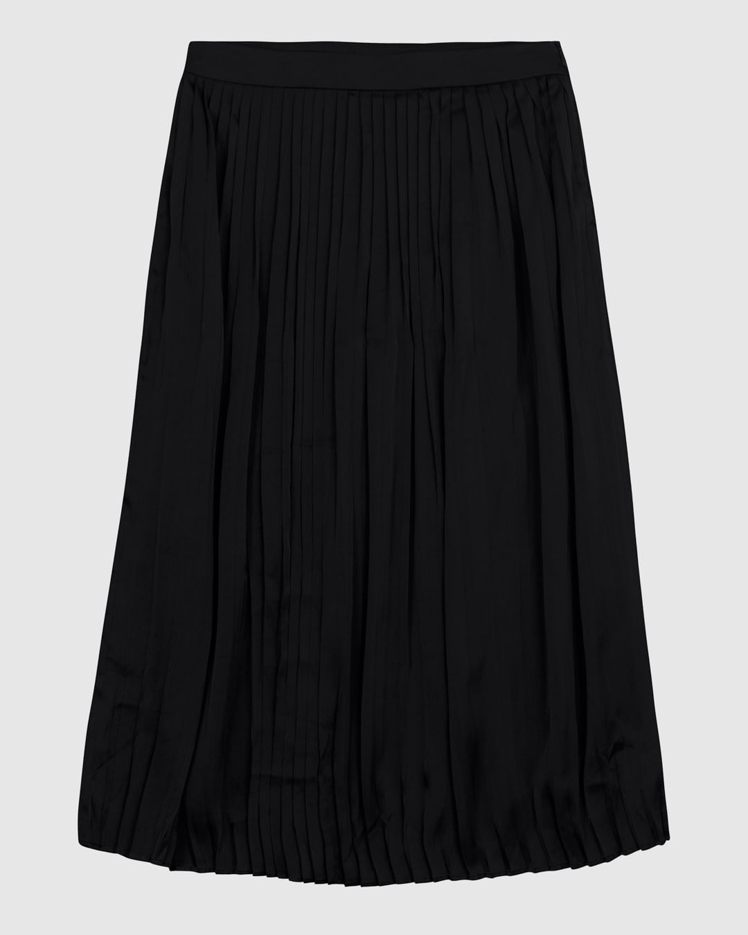 Saia Midi Feminina Cintura Alta Em Tecido Acetinado Plissado - ENFIM - Imagem 5