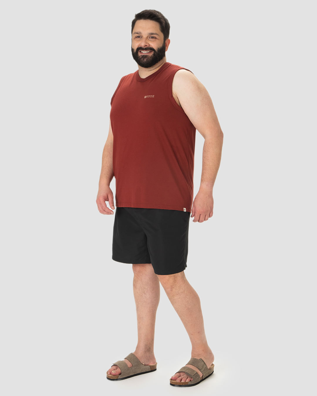 Regata Masculina Plus Size Believe In The Future Em Algodão - Imagem 26