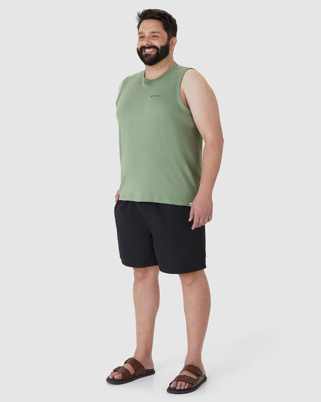Regata Masculina Plus Size Believe In The Future Em Algodão - Imagem 7