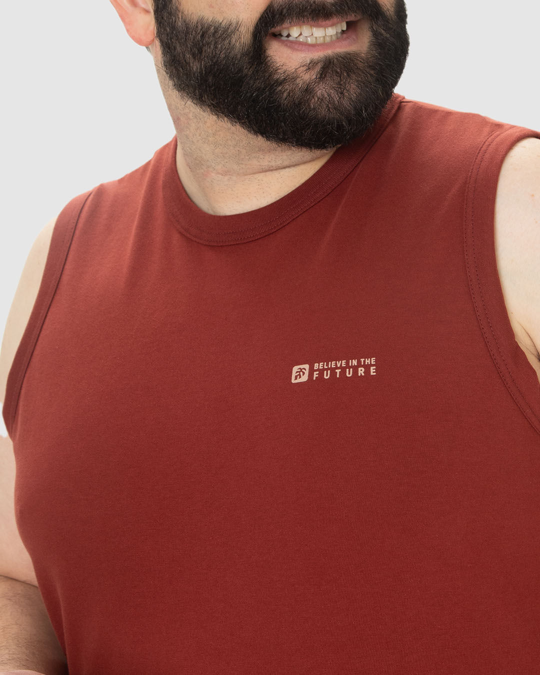 Regata Masculina Plus Size Believe In The Future Em Algodão - Imagem 27