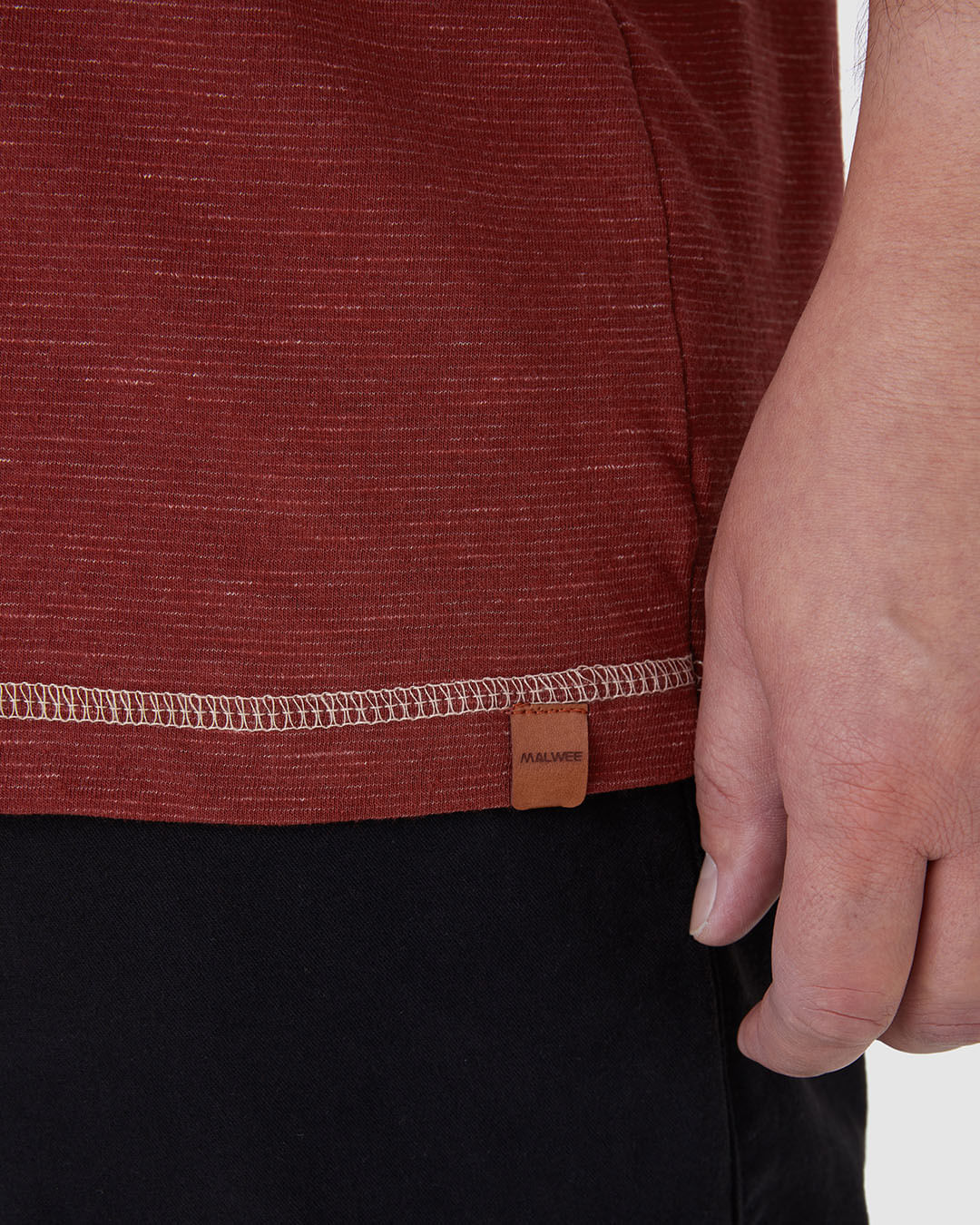 Camiseta Masculina Plus Size Costura Contraste Em Malha Listrada Eco - Imagem 23