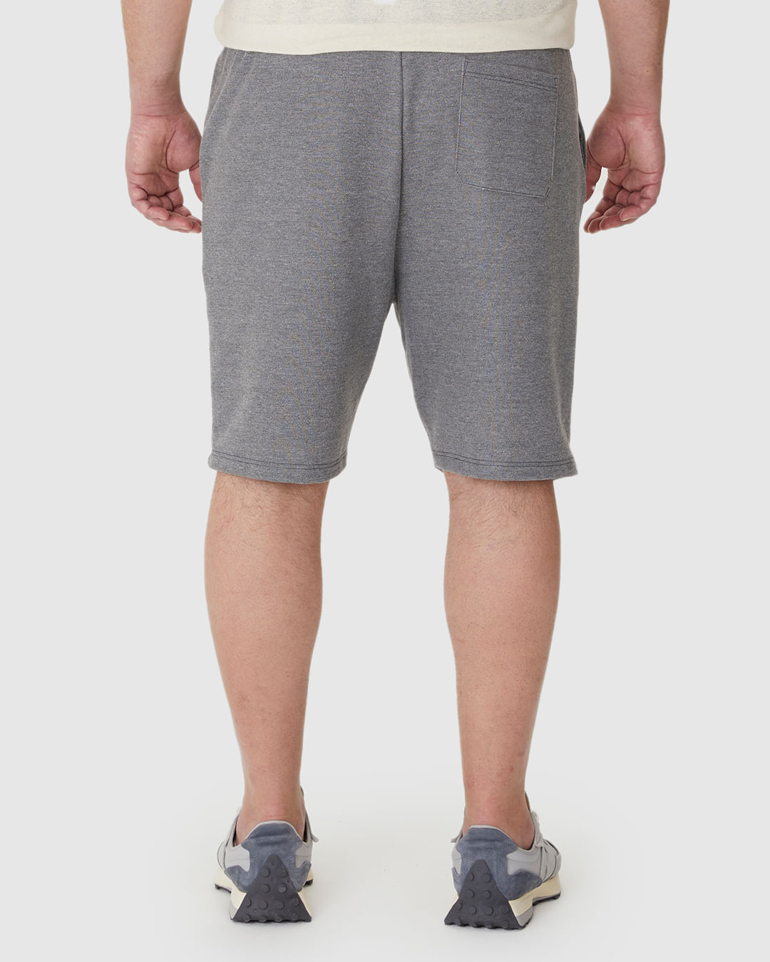 Bermuda Básica Masculina Plus Size Cadarço Frontal Em Moletom - Imagem 30