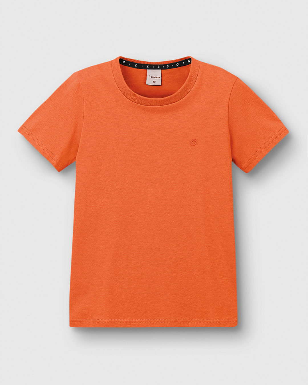 Camiseta Menino Manga Curta Em Algodão - Carinhoso