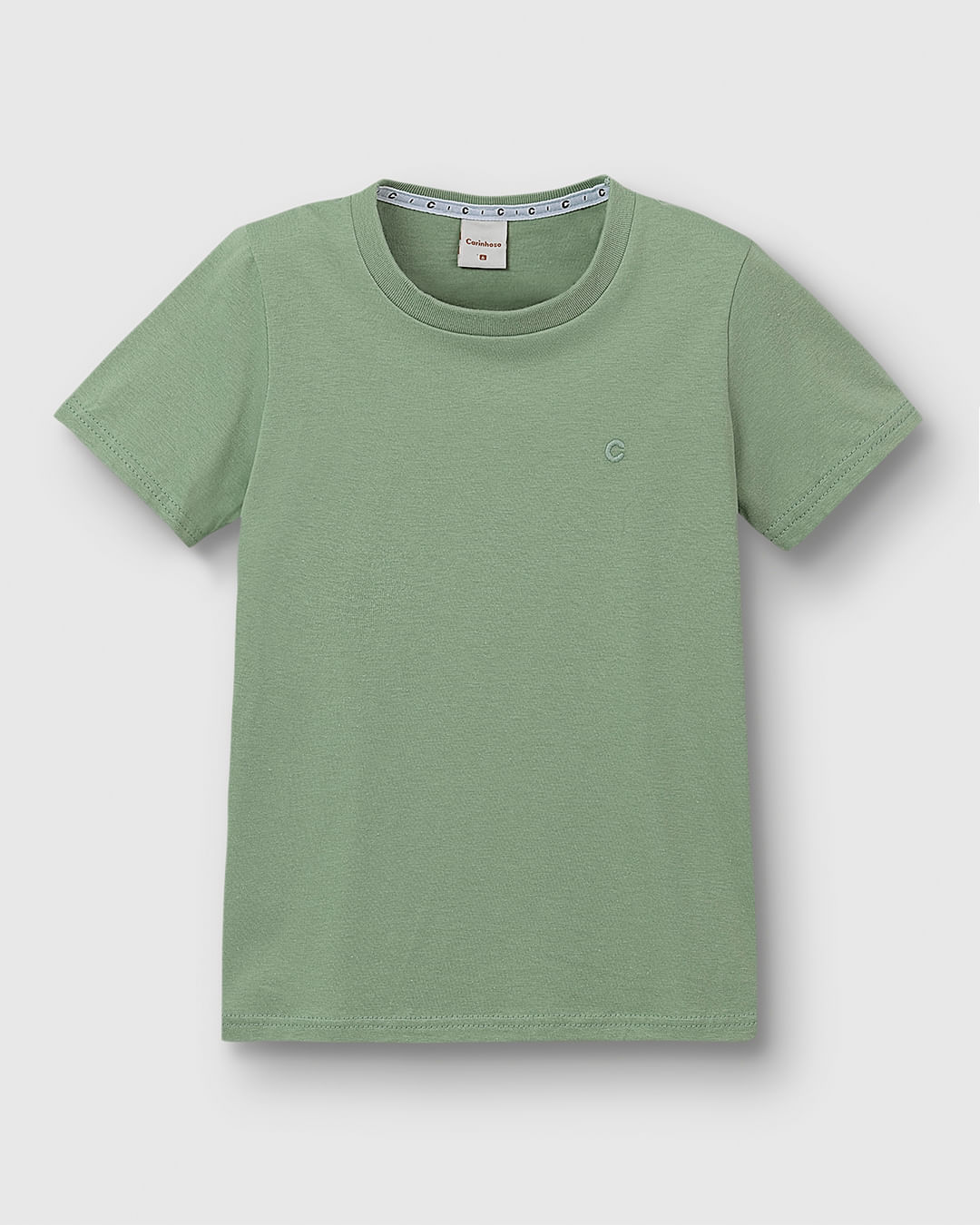 Camiseta Menino Manga Curta Em Algodão - Carinhoso