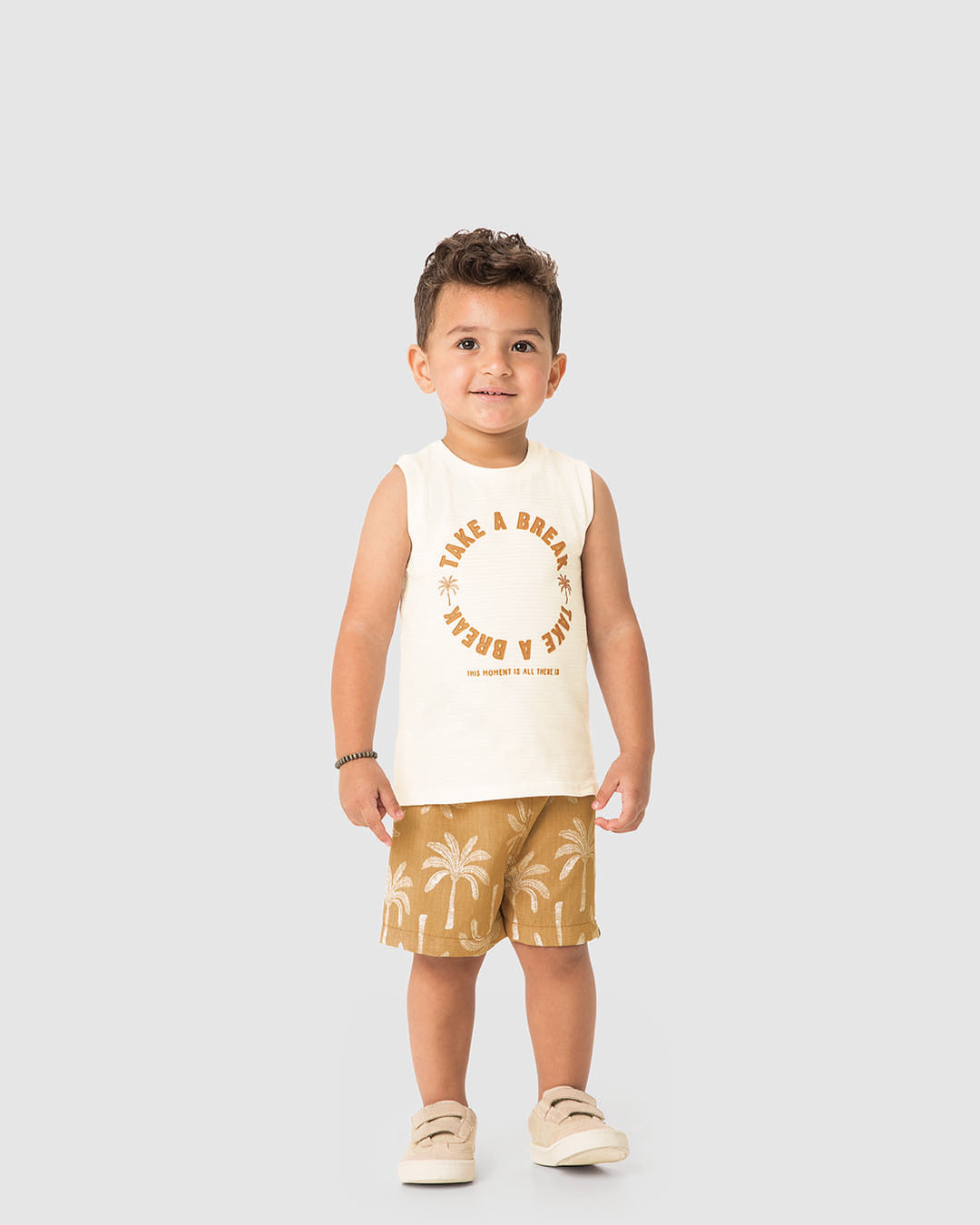 Conjunto Menino Regata Take A Break Em Malha Texturizada - Carinhoso