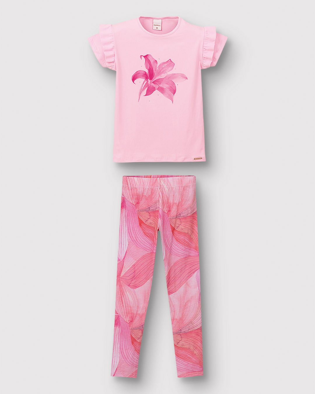 Conjunto Menina Blusa Estampa Com Strass E Calça Legging Em Algodão - Carinhoso - Imagem 10