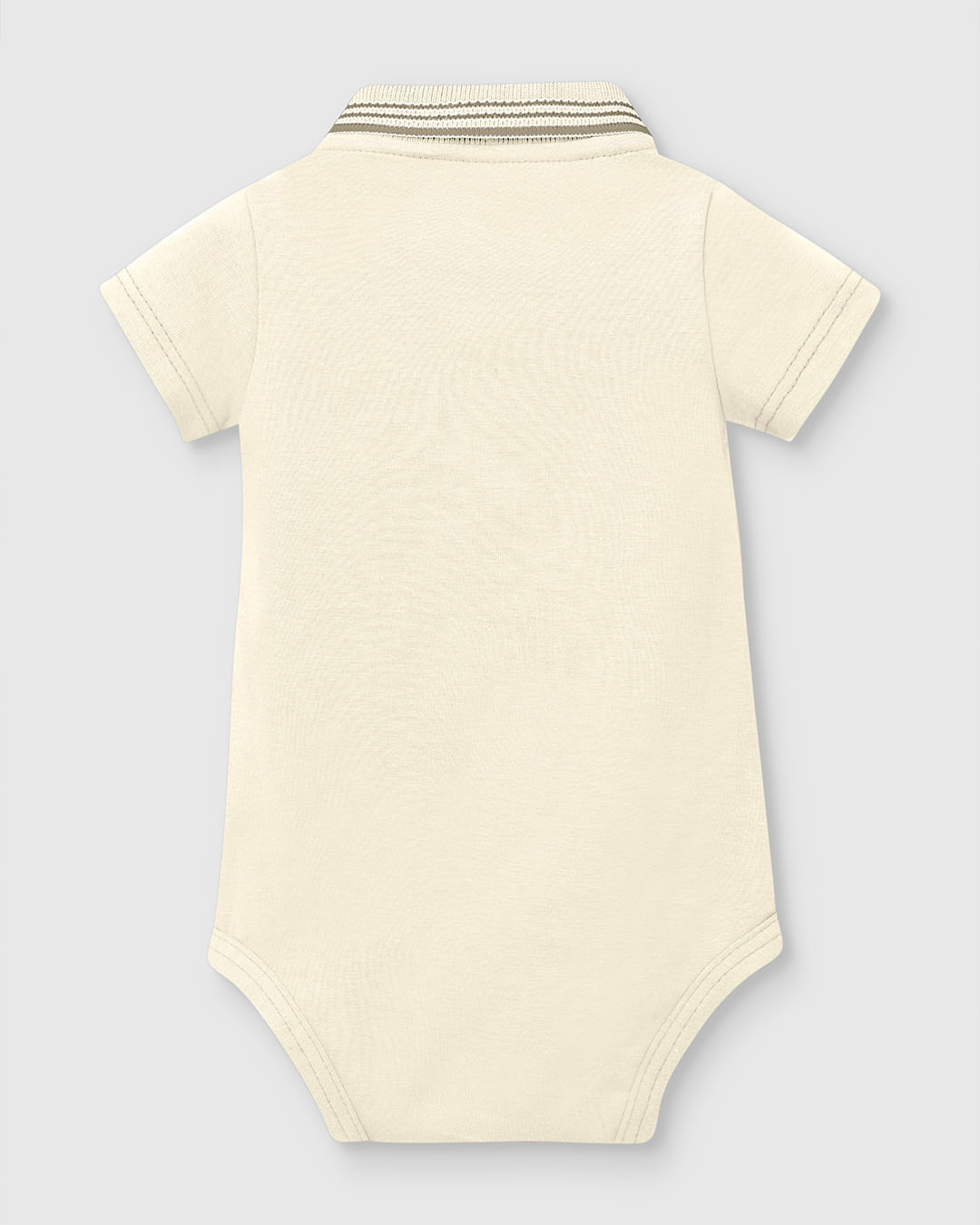 Body Polo Menino Peitilho Frontal Manga Curta Em Algodão - Carinhoso - Imagem 5