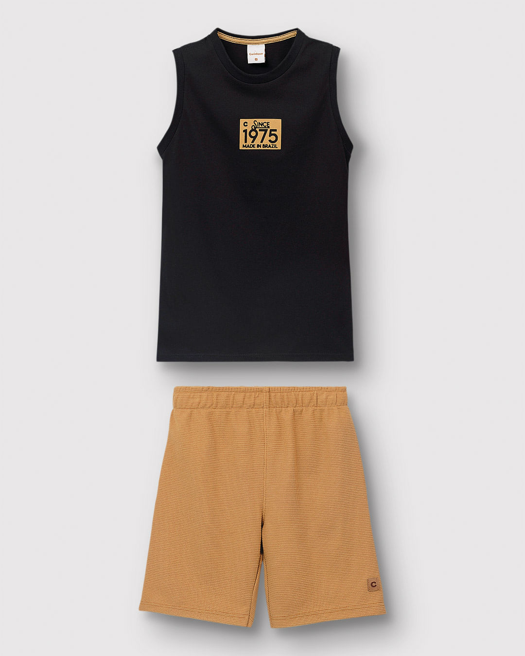 Conjunto Menino Regata E Bermuda Em Malha Texturizada - Carinhoso - Imagem 11