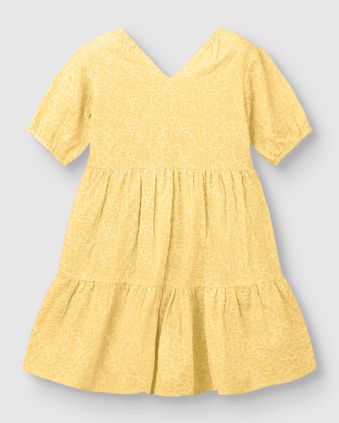 Vestido Menina Amplo Decote V Em Algodão Bordado - Carinhoso - Imagem 21